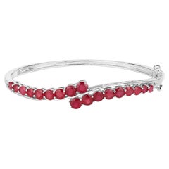 Rubin-Armband 9.02 Karat Sterling Silber