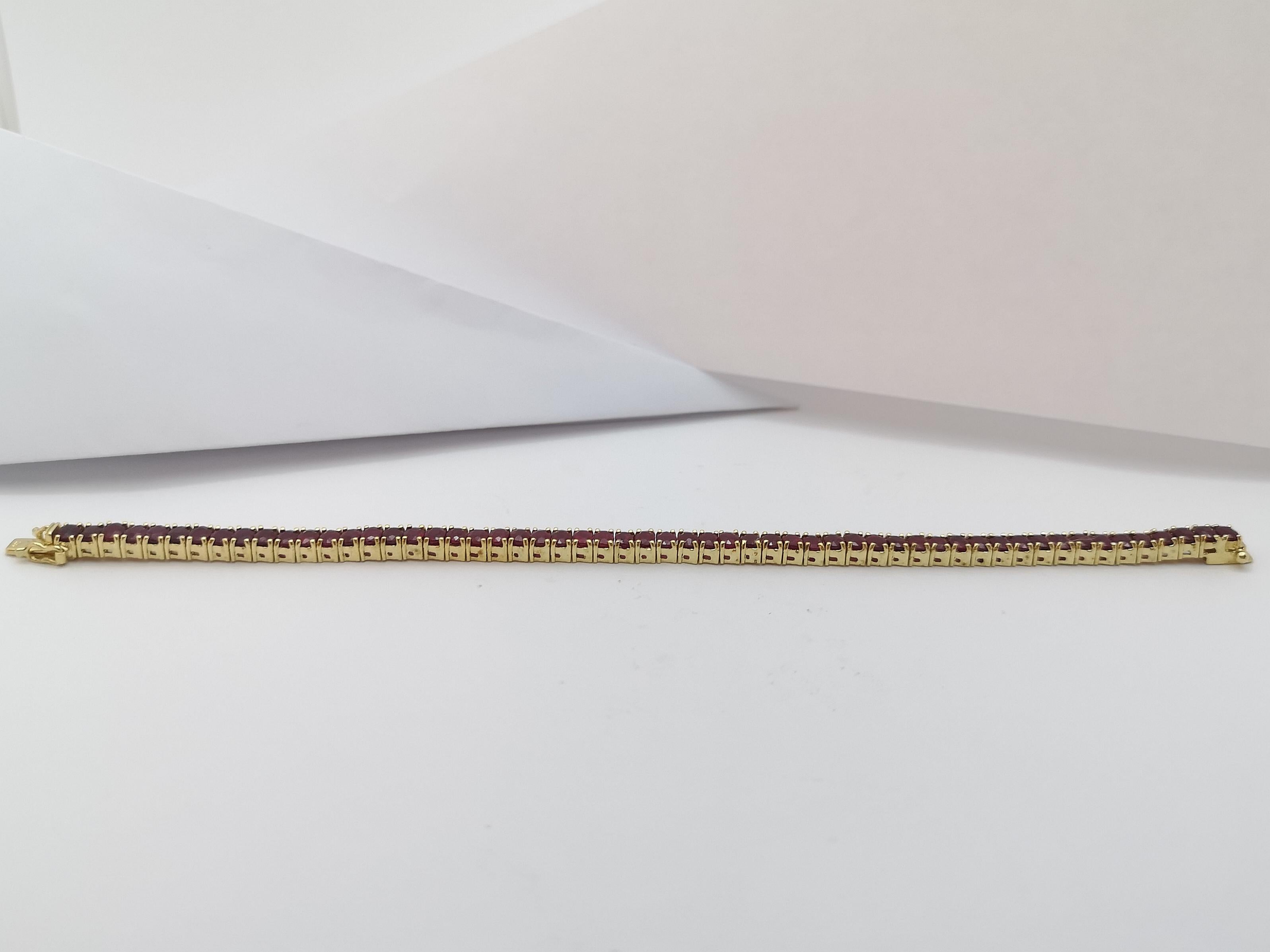 Ruby Bracelet set in 18 Karat Gold Settings For Sale 6