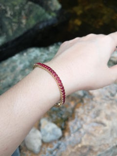 Ruby Bracelet set in 18 Karat Gold Settings