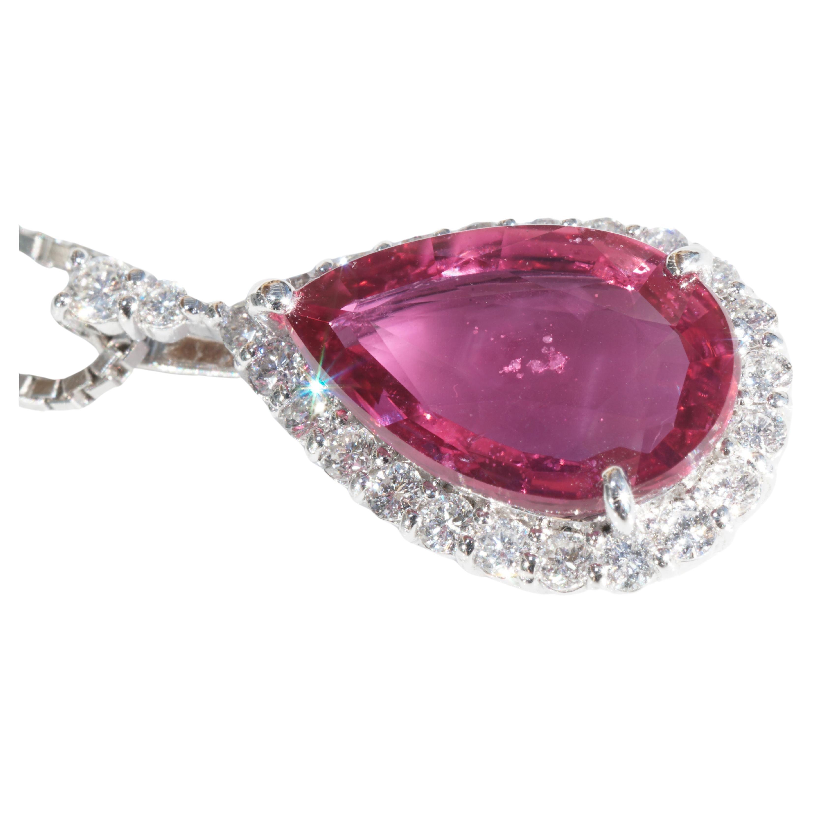 a three carat ruby is considered a rarity rubies are found as not so large rough crystals and are usually not so large after cutting, this unheated ruby drop from Mozambique is therefore an exceptional stone, with AIGS certificate dated 10.07.2023
