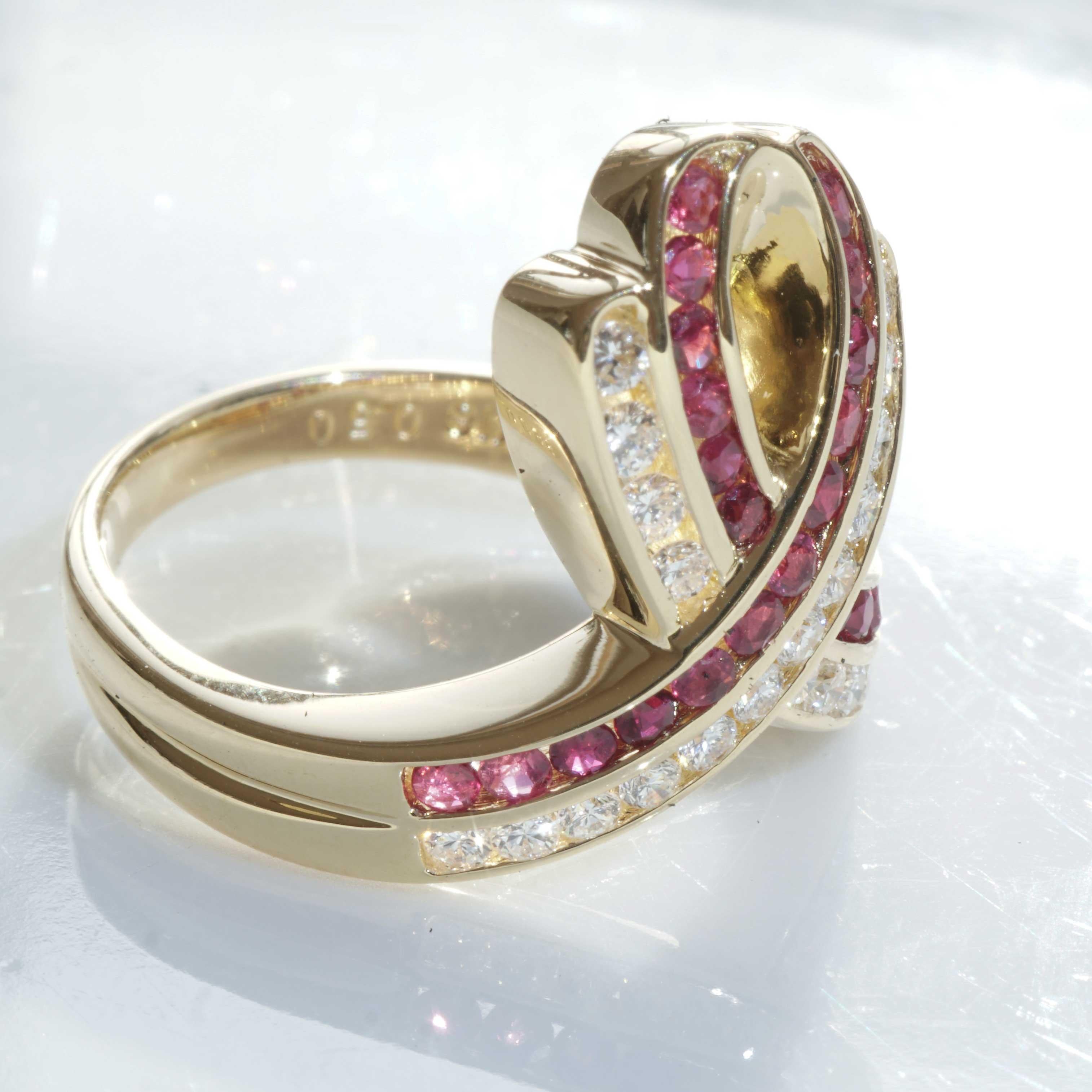 Ruby Brilliant Ring 0.50 ct 0.38 ct with momentum into Life encouraging Shape For Sale 4