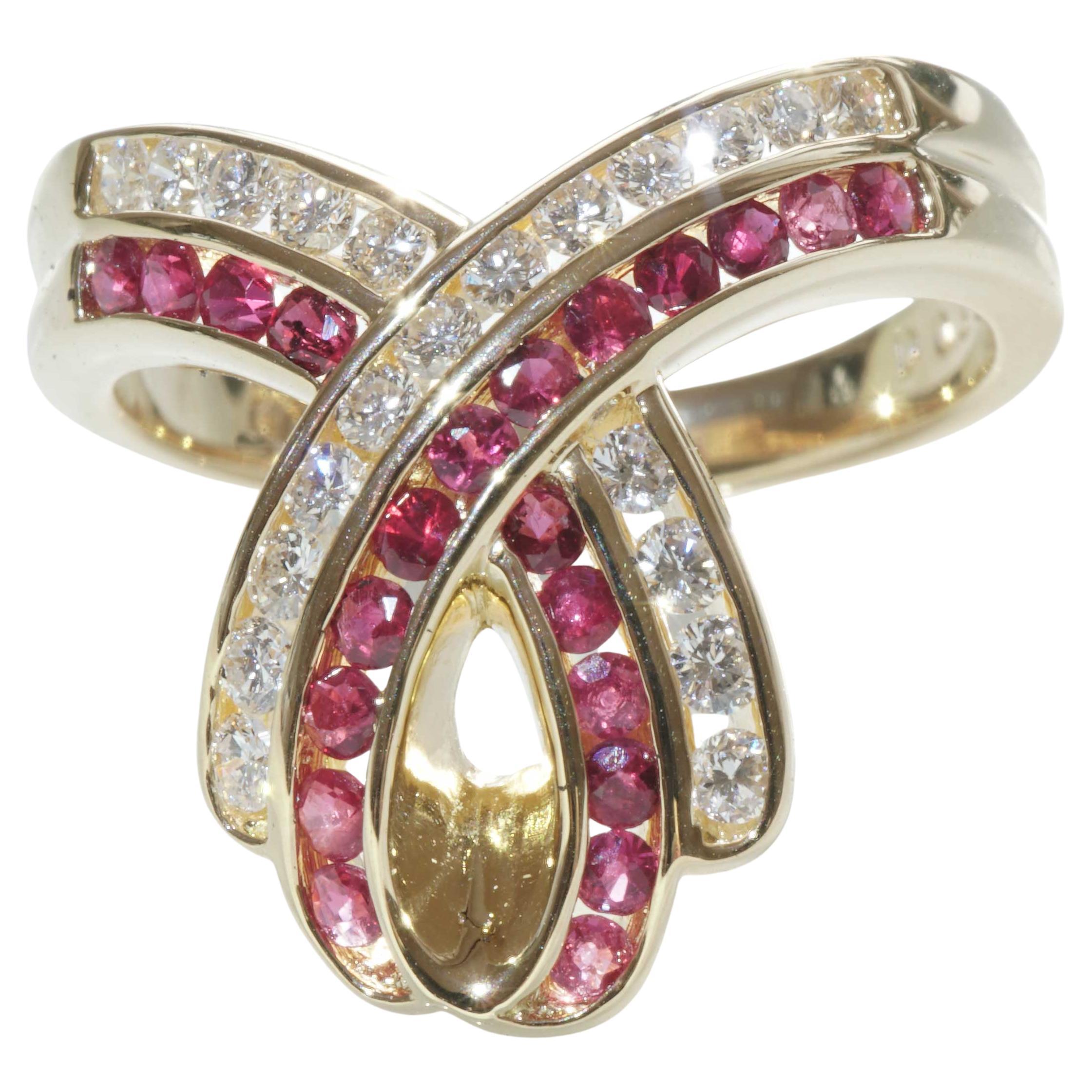 Ruby Brilliant Ring 0.50 ct 0.38 ct with momentum into Life encouraging Shape For Sale