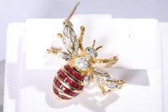 Ruby Brooch in the Shape of a Bee