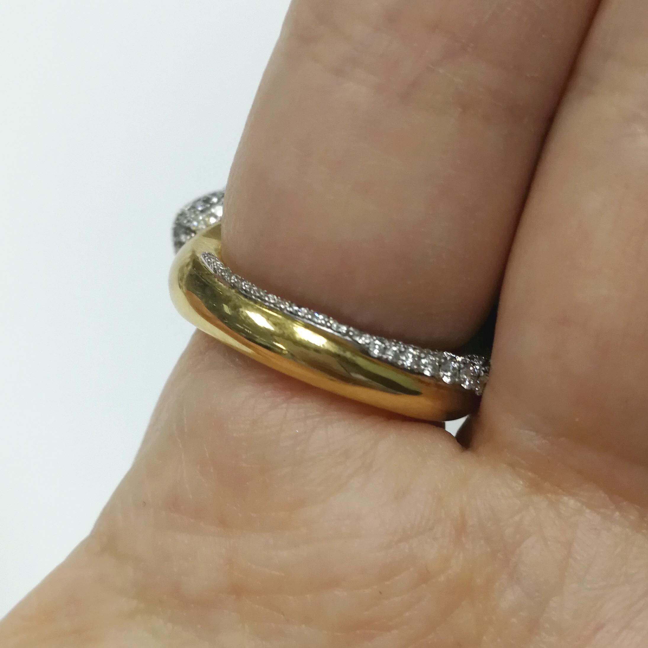 Rubin Cabochon Diamanten 18 Karat Gelb- und Schwarzgold Stachelrochen Ring im Angebot 5