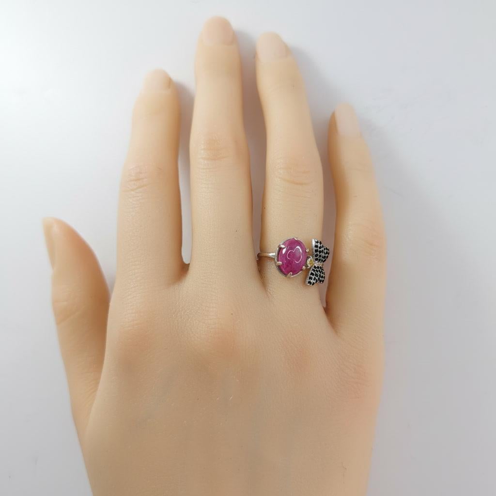 in vendita:  Rubino cabochon  anello. 2