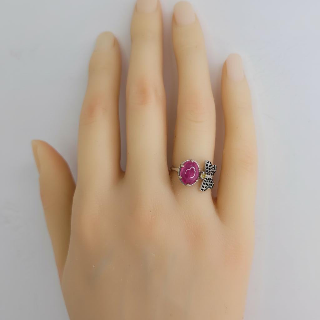 in vendita:  Rubino cabochon  anello. 3