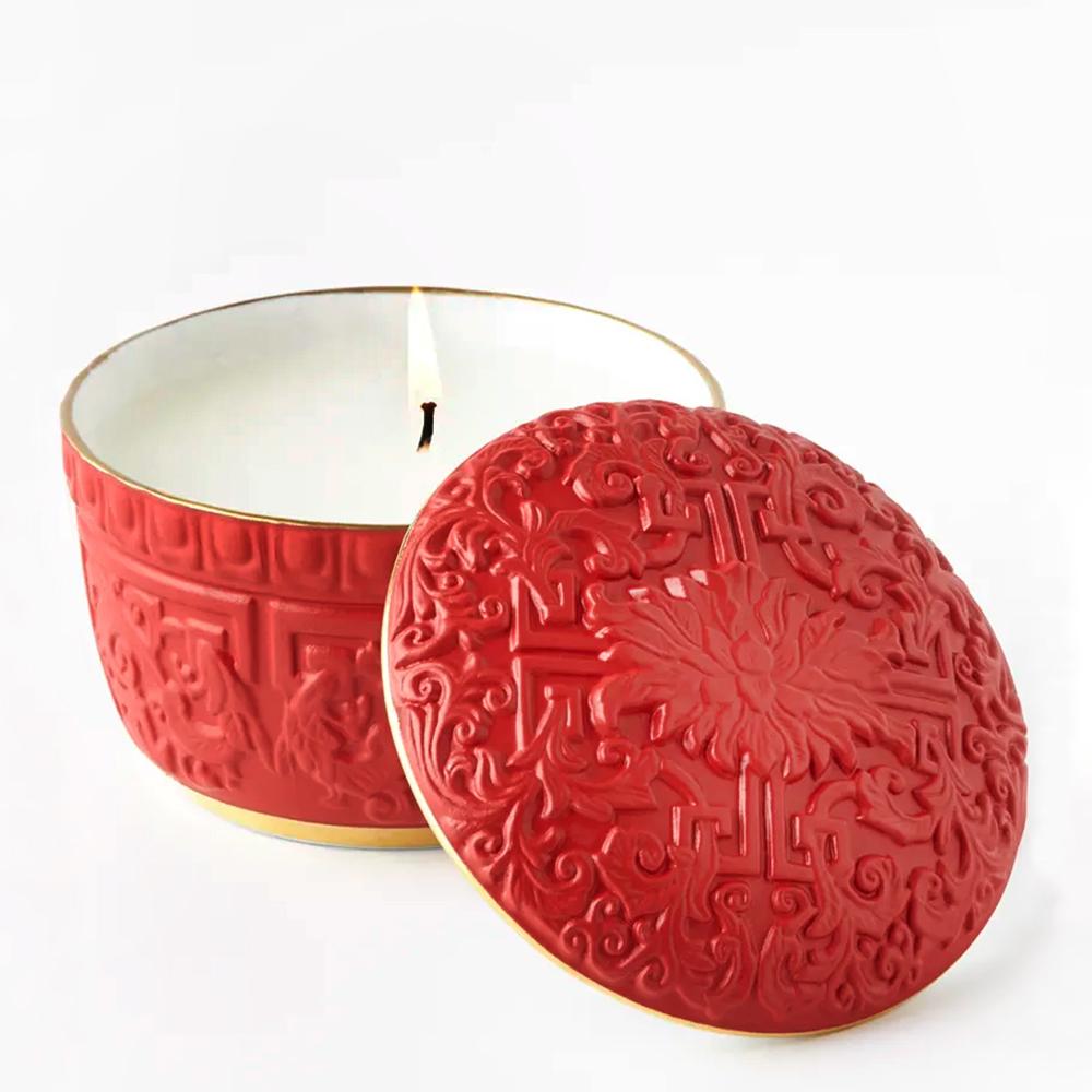 Hand-Crafted Ruby Candle For Sale