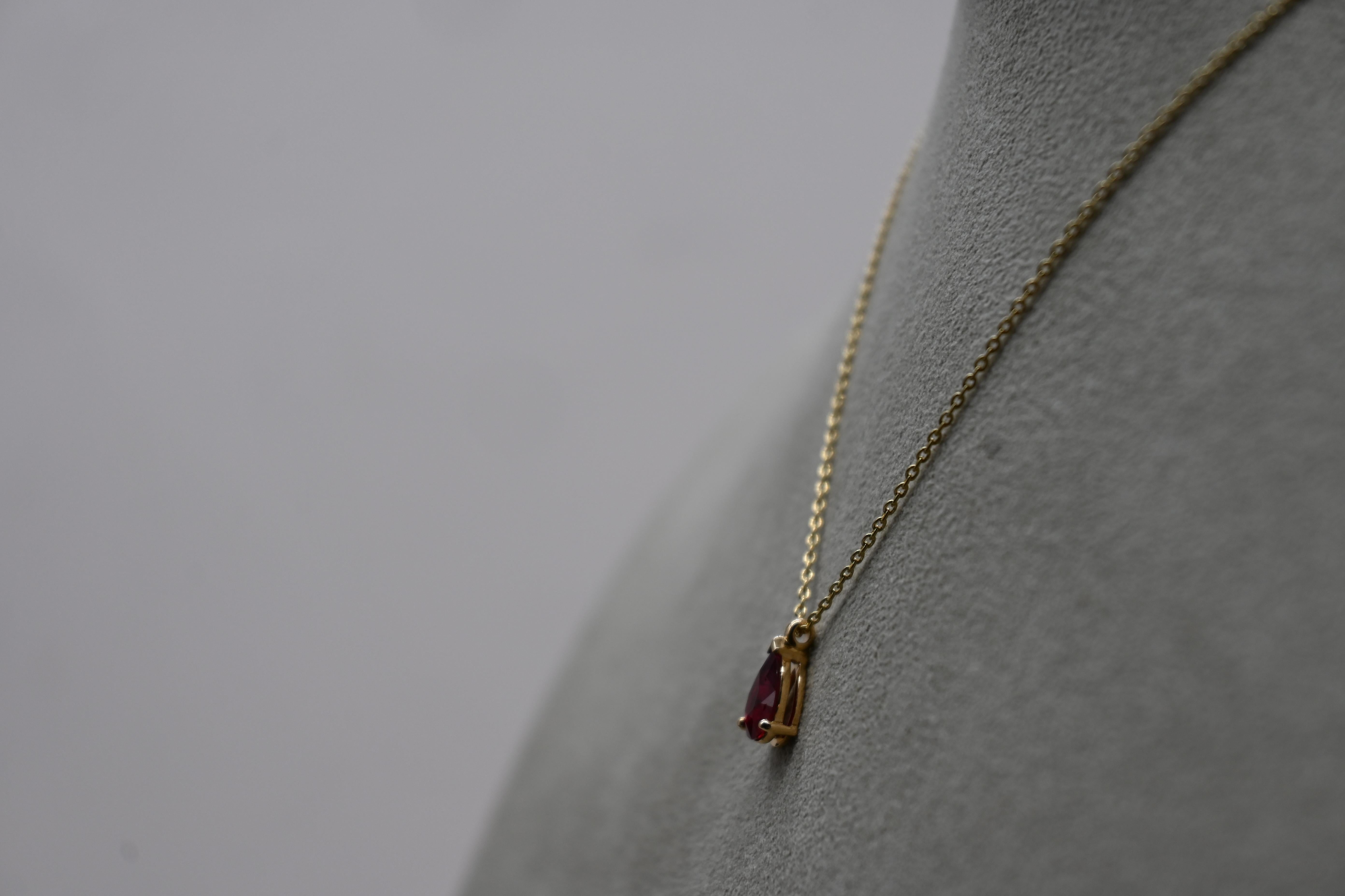 Ruby Certified Pigeon's Blood Pendant 18 Carat Yellow Gold 5