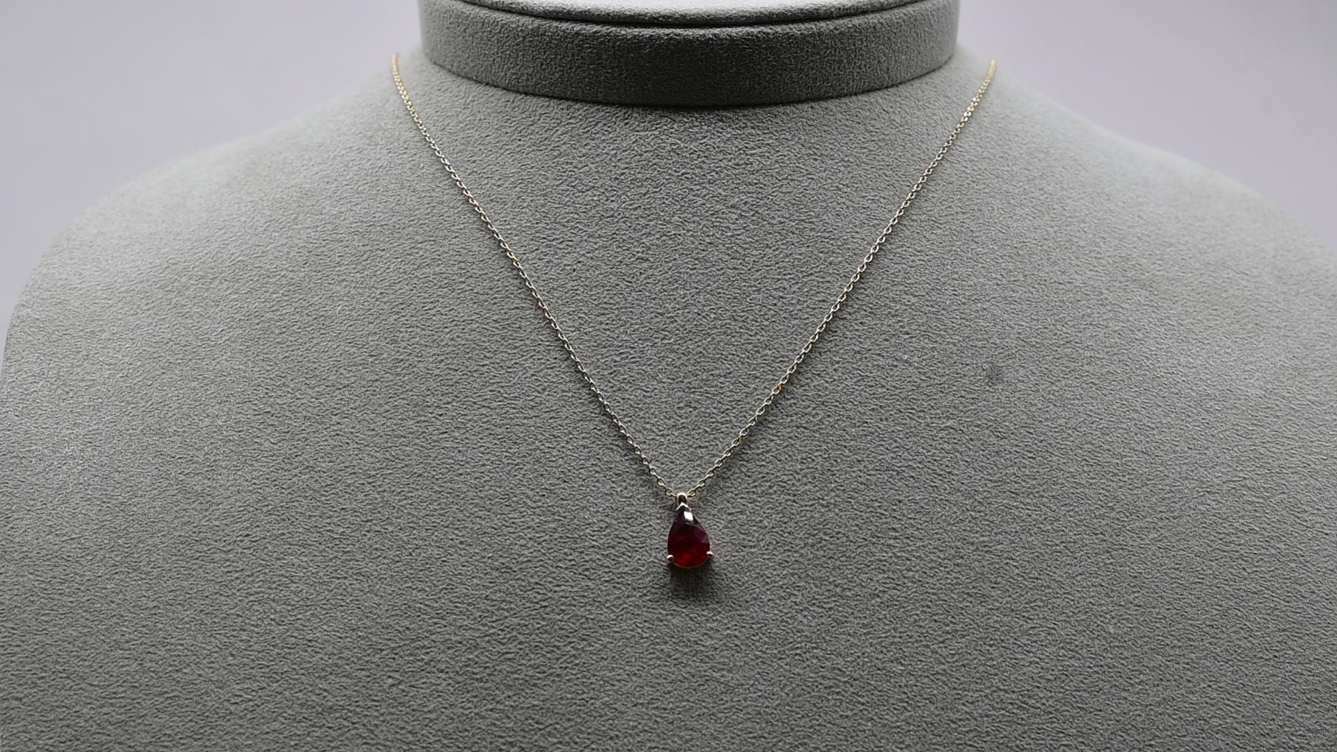 Ruby Certified Pigeon's Blood Pendant 18 Carat Yellow Gold 2