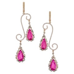 Ruby chandelier earrings. 