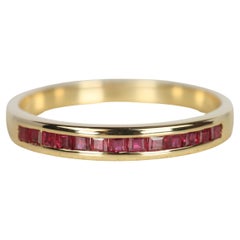 Ruby Channel Set 14K Yellow Gold Wedding Band