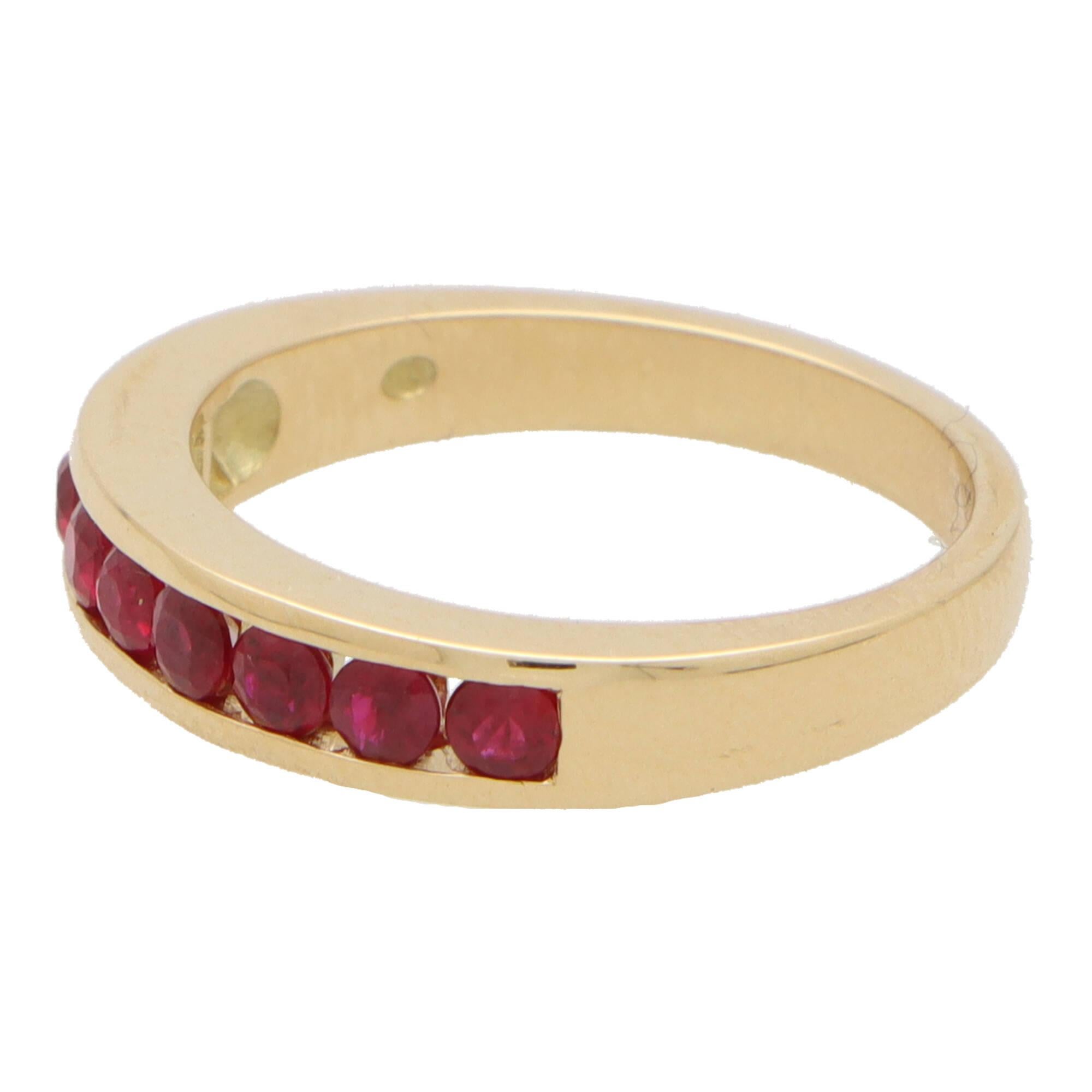 channel set ruby eternity band