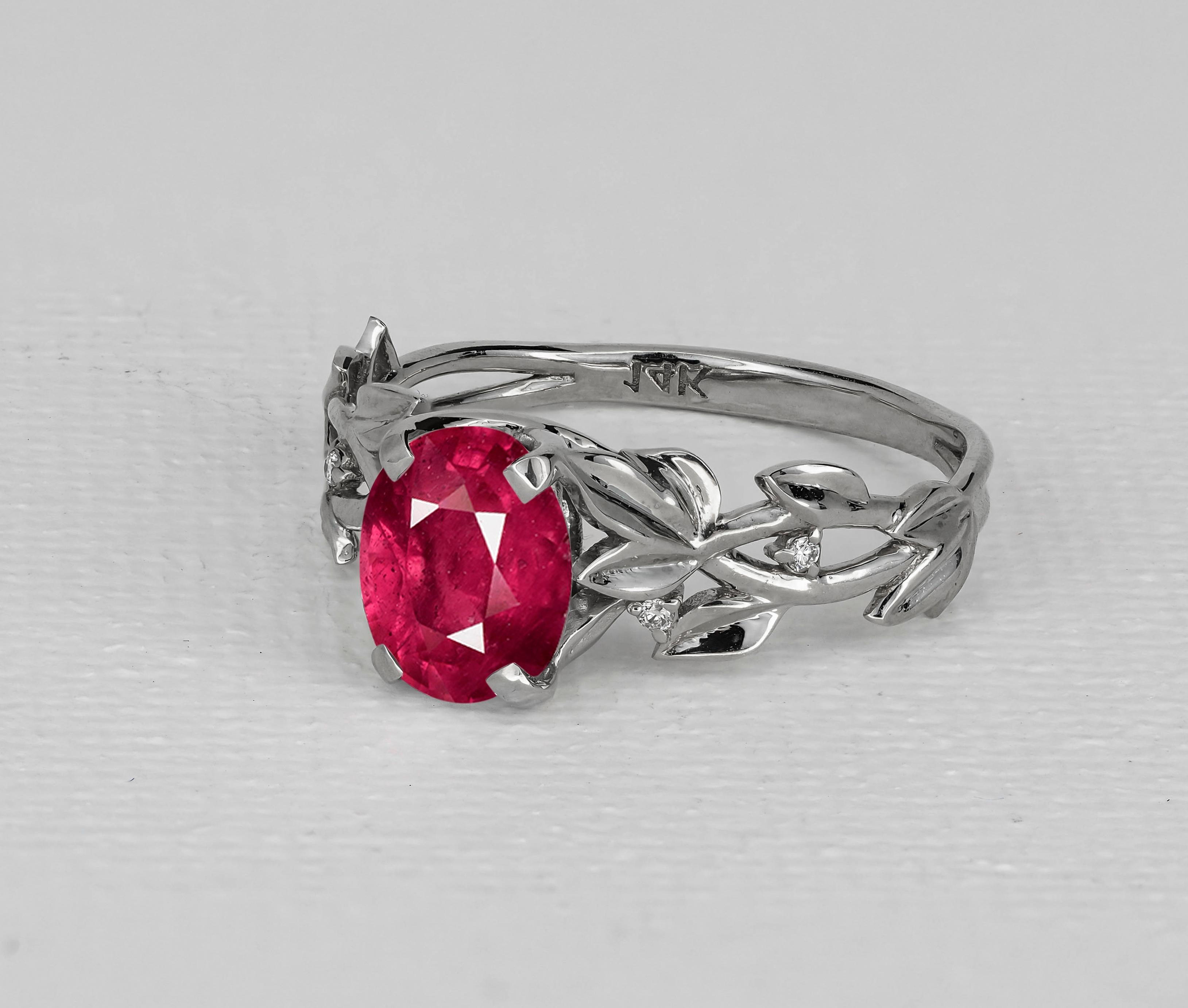 For Sale:  Ruby Cocktail 14k Gold Ring. 4