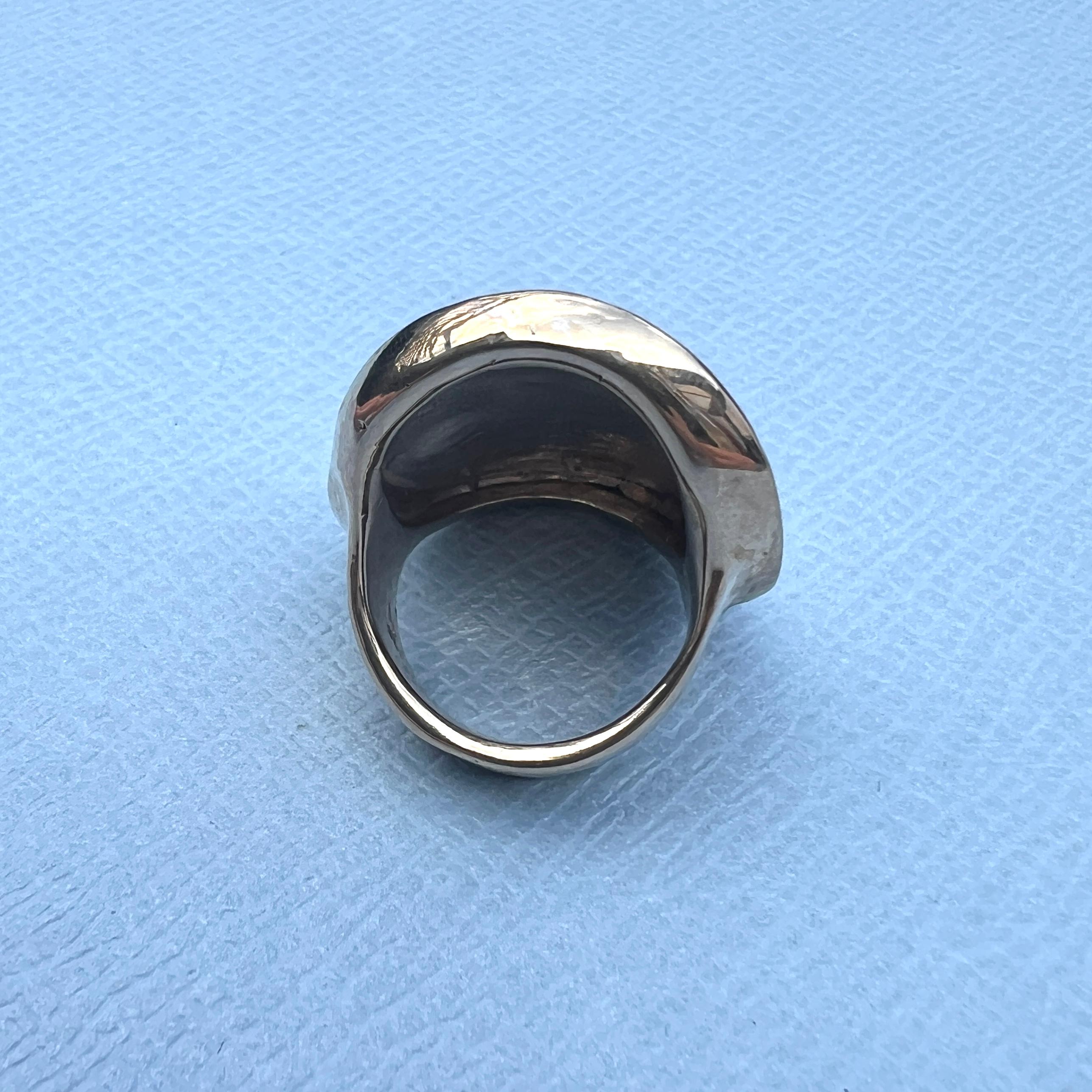 Anillo de rubíes Mujer con máscara Bronce J DAUPHIN 1