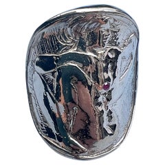 Anillo de rubíes Mujer con máscara Bronce J DAUPHIN