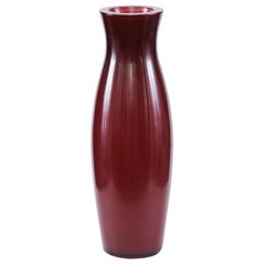 Ruby Color Peking Glass Vase, Robert Kuo