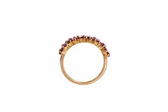 18 Karat Yellow Gold Ruby Ring Band