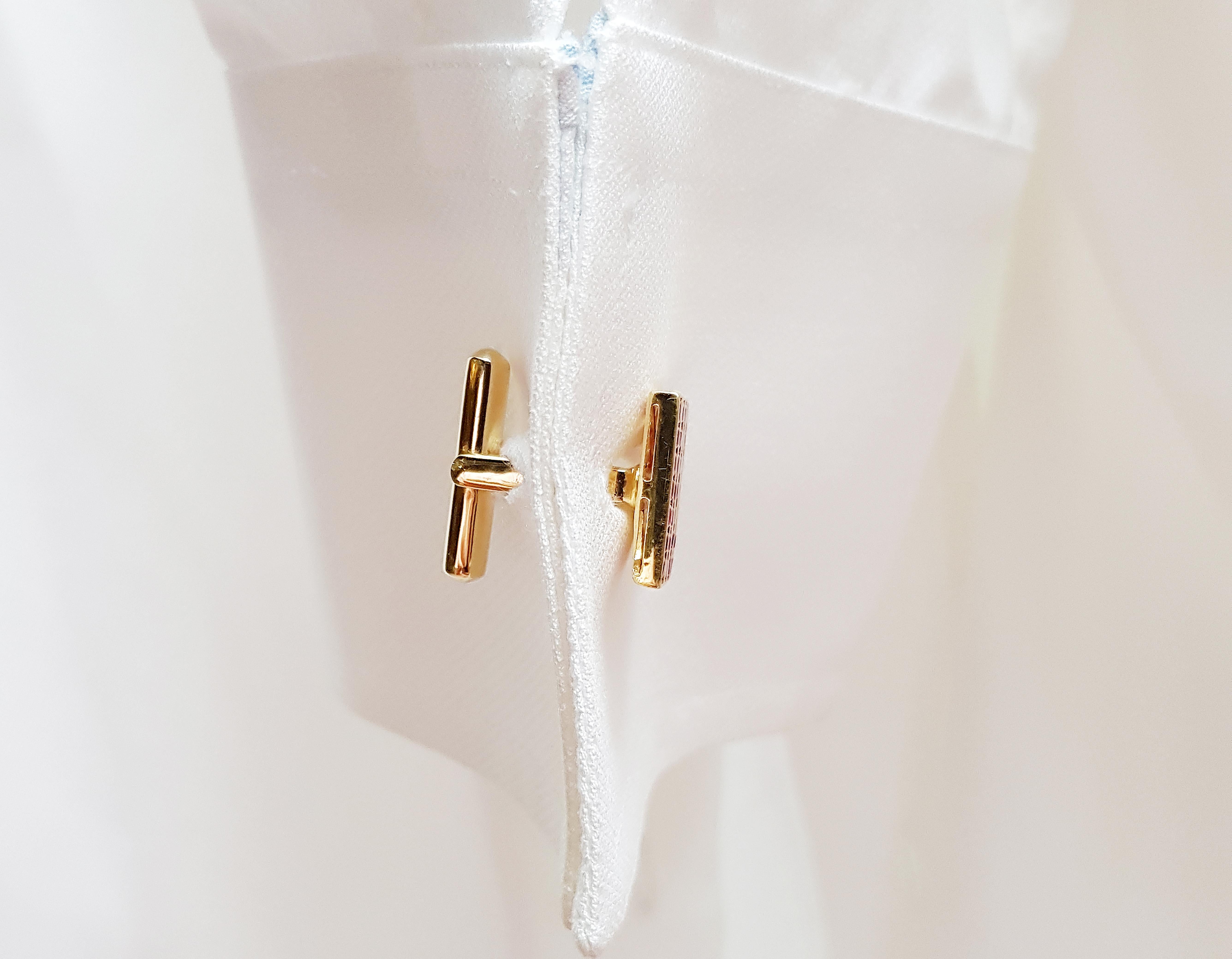 Ruby Cufflinks Set in 18 Karat Gold Settings 1