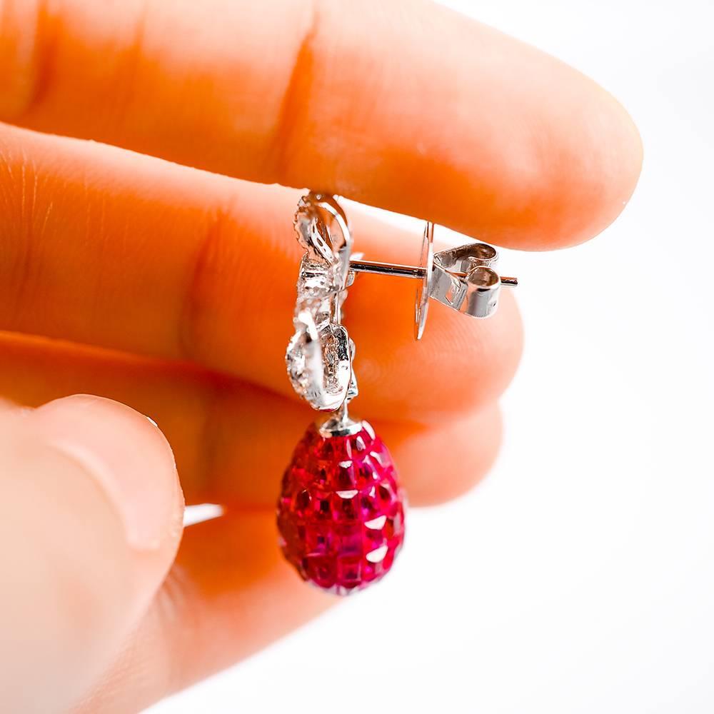 invisible ruby earrings
