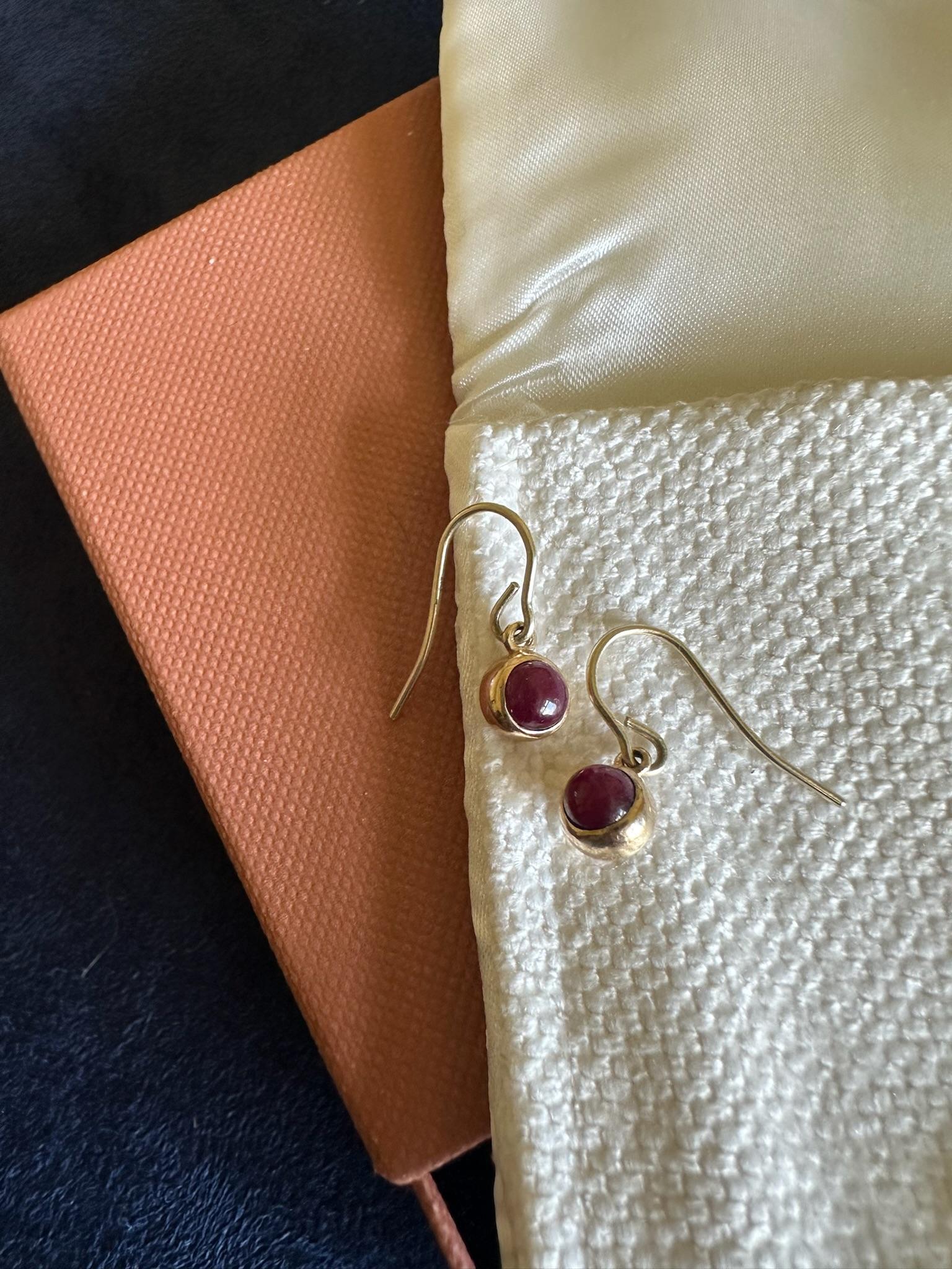 Women's Ruby Dangle Earrings For Sale