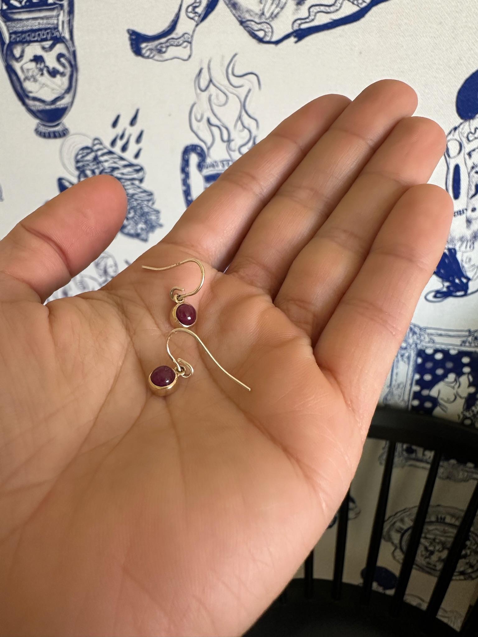Orecchini pendenti di rubino in vendita 1