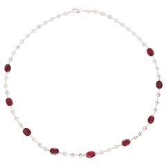 Ruby Diamond 18 Carat Gold Necklace