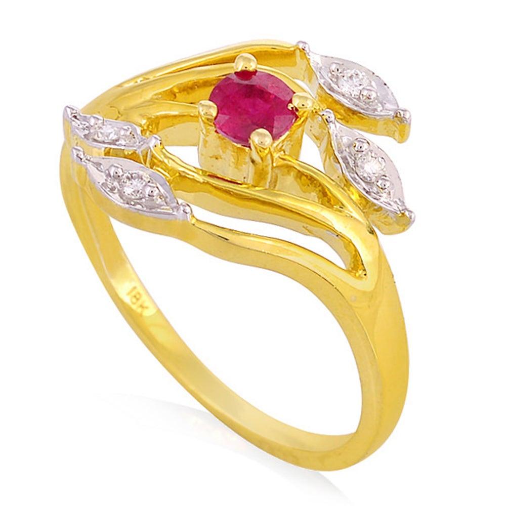 For Sale:  Ruby Diamond 18 Karat Gold Eternity Ring 3
