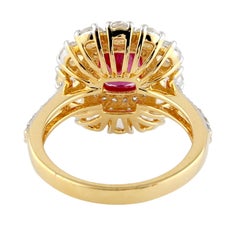 Ruby Diamond 18 Karat Gold Ring