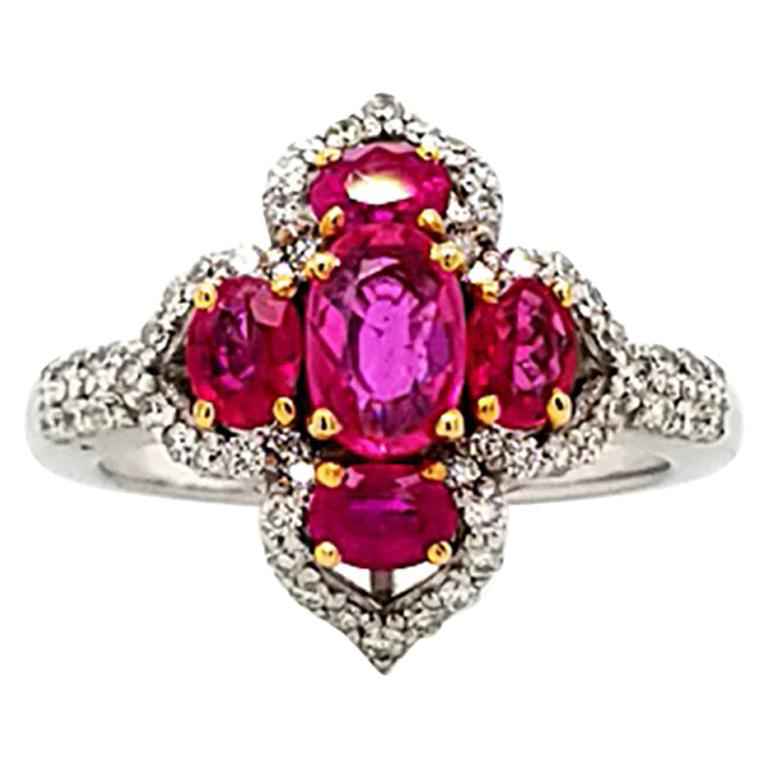 Ruby Diamond 18 Karat Gold Ring