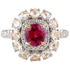 Ruby Diamond 18 Karat Gold Ring
