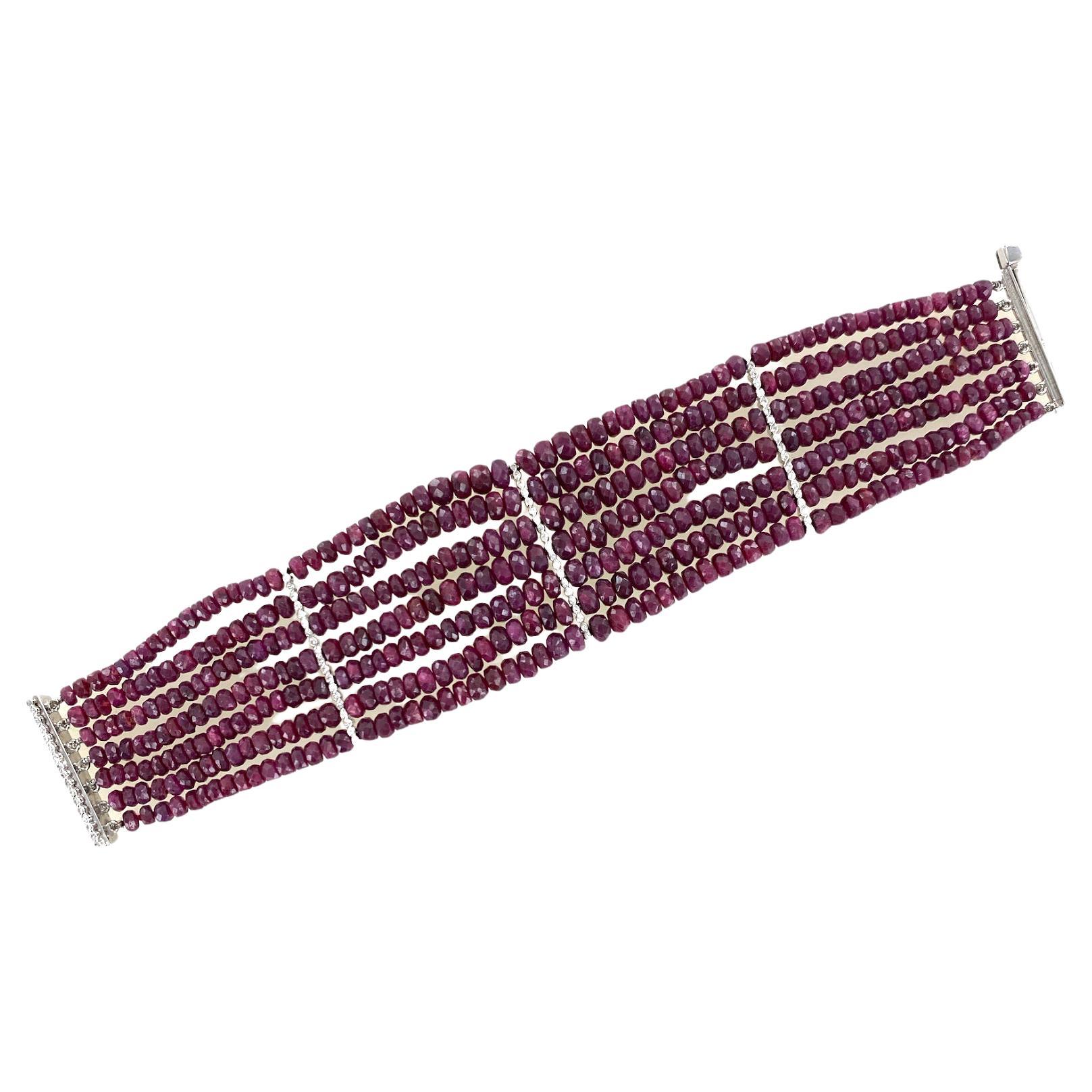 Ivanka Trump Aquamarine Bead Diamond Gold Multi Strand Bracelet at 1stDibs