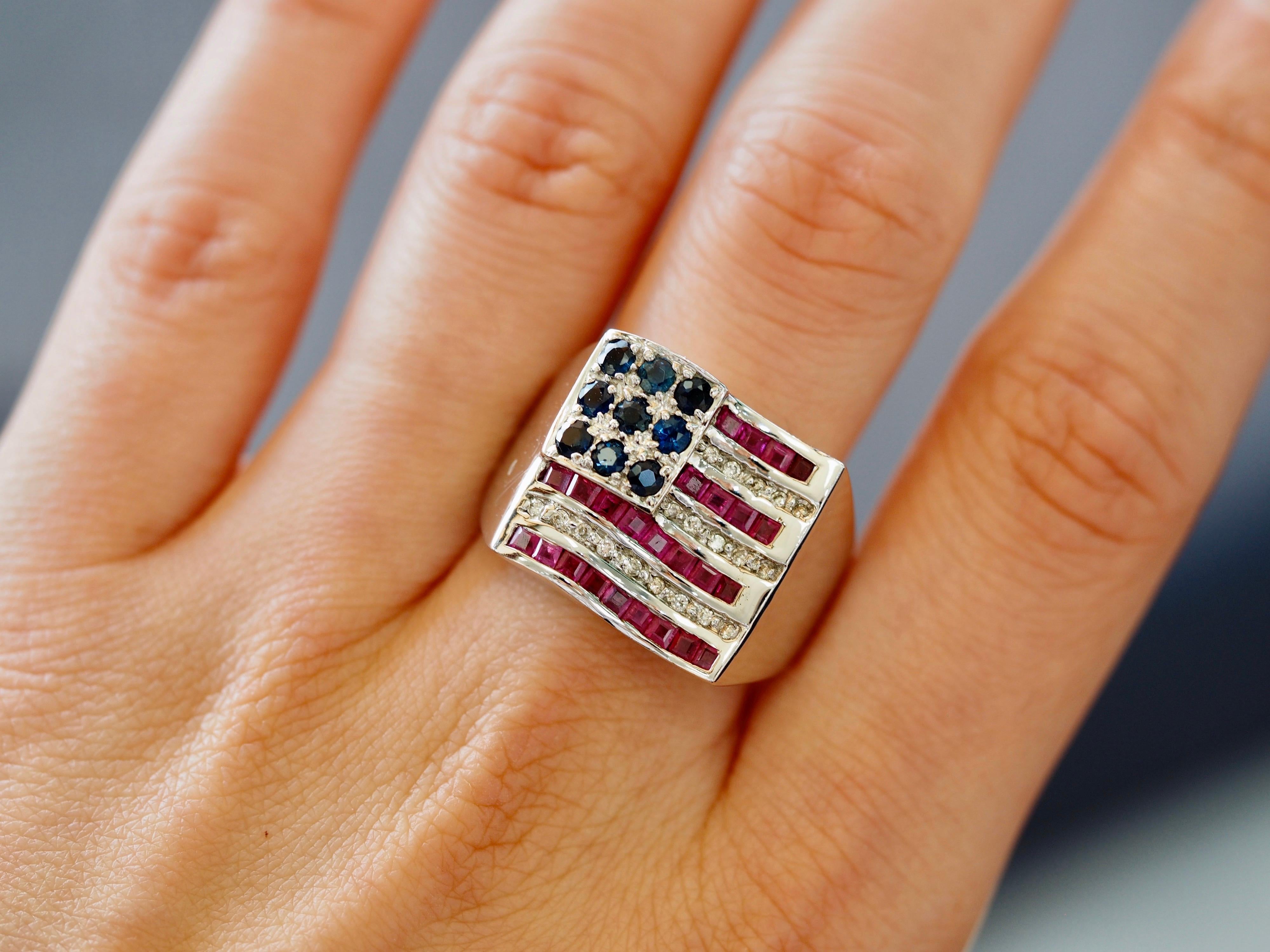 american flag rings