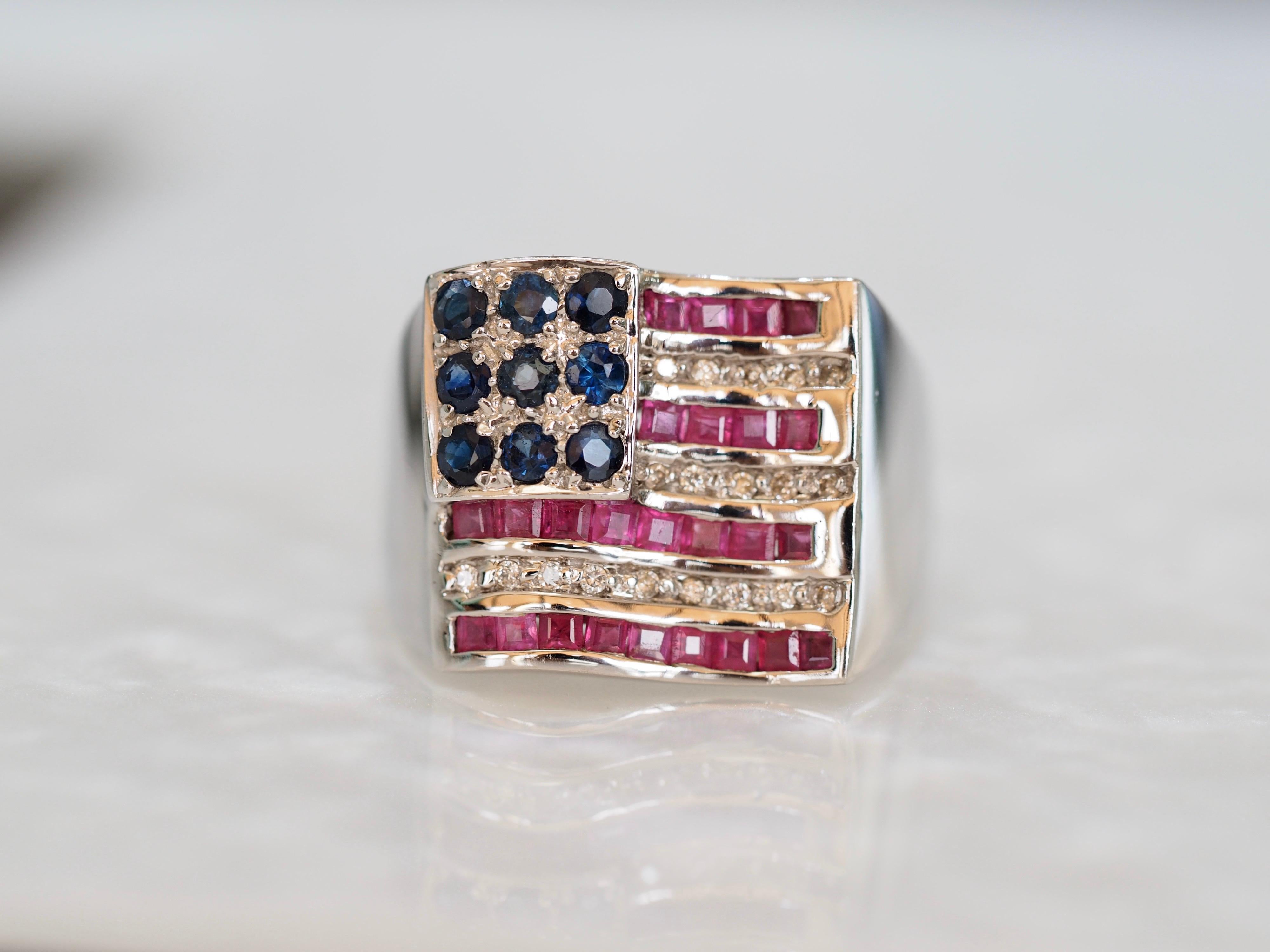 french flag ring