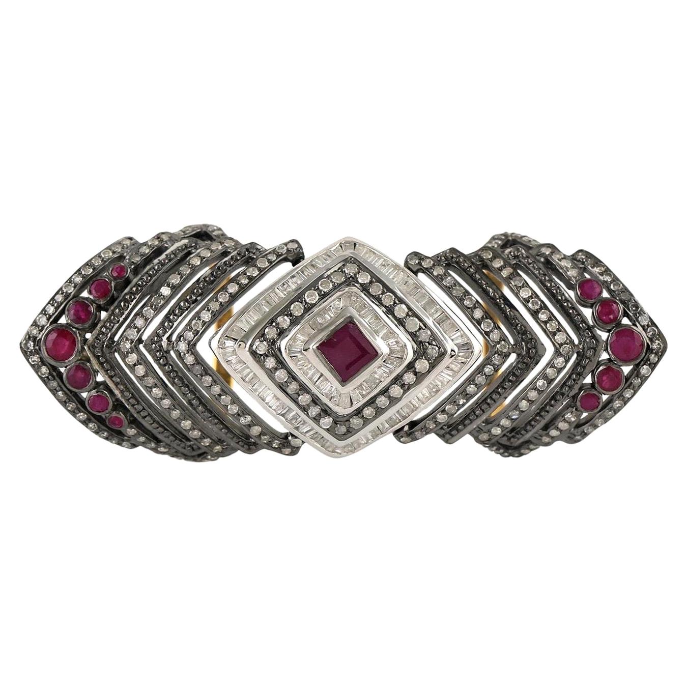 For Sale:  Ruby Diamond Armour Knuckle Ring