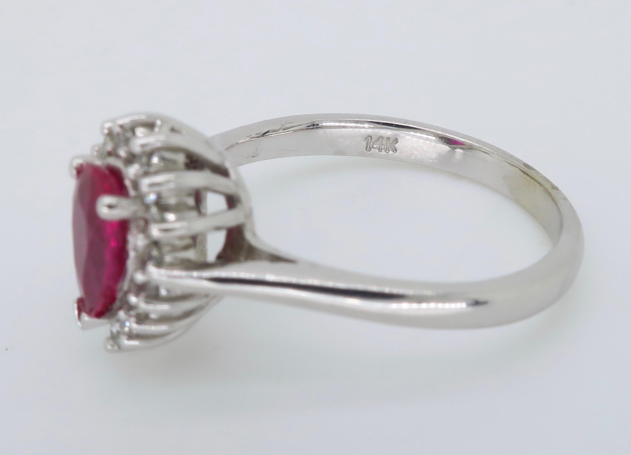 Ruby and Diamond Ballerina Ring 4