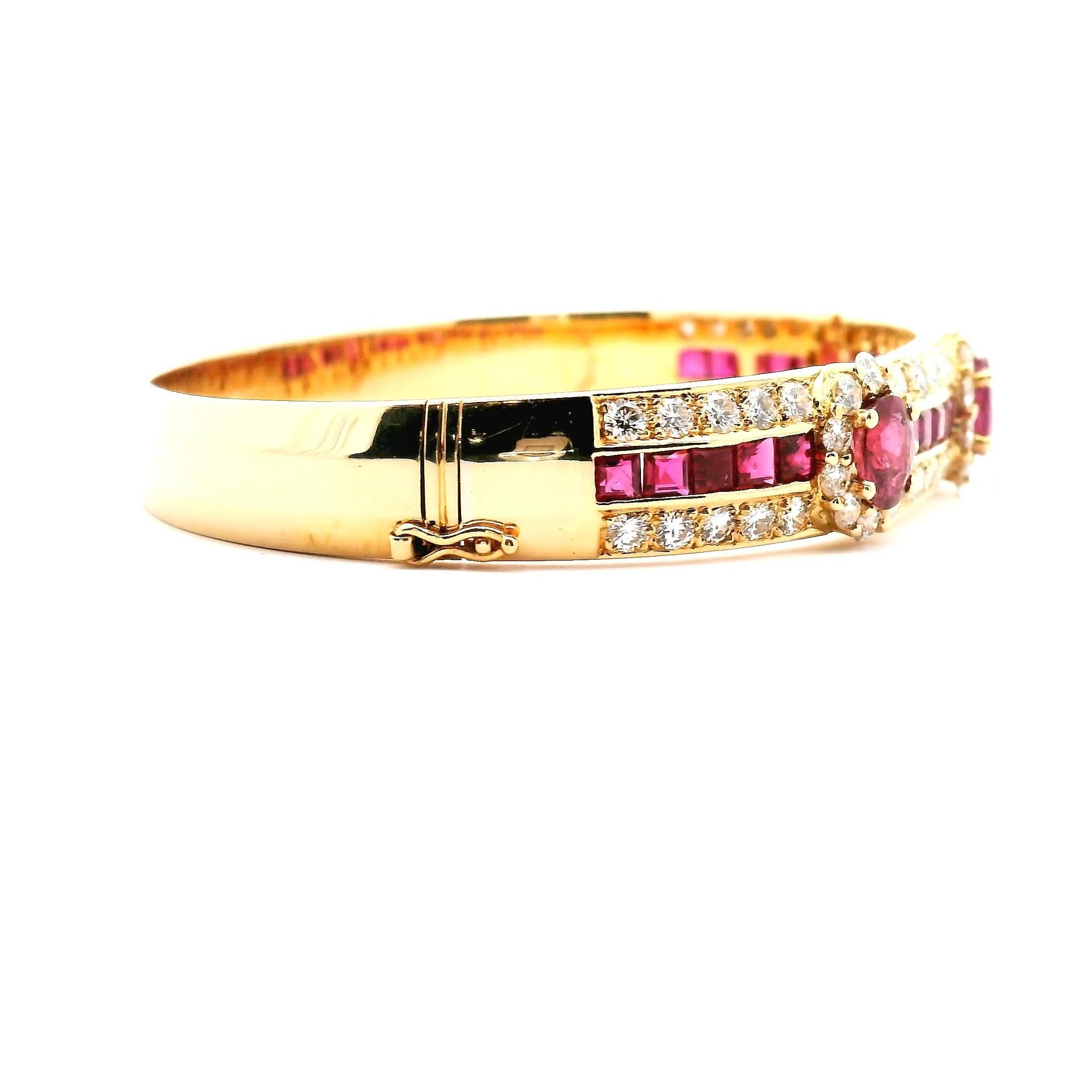 Bracciale con rubini e diamanti in vendita 8