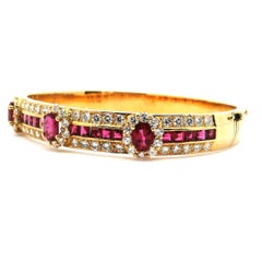 Ruby & Diamond Bangle Bracelet