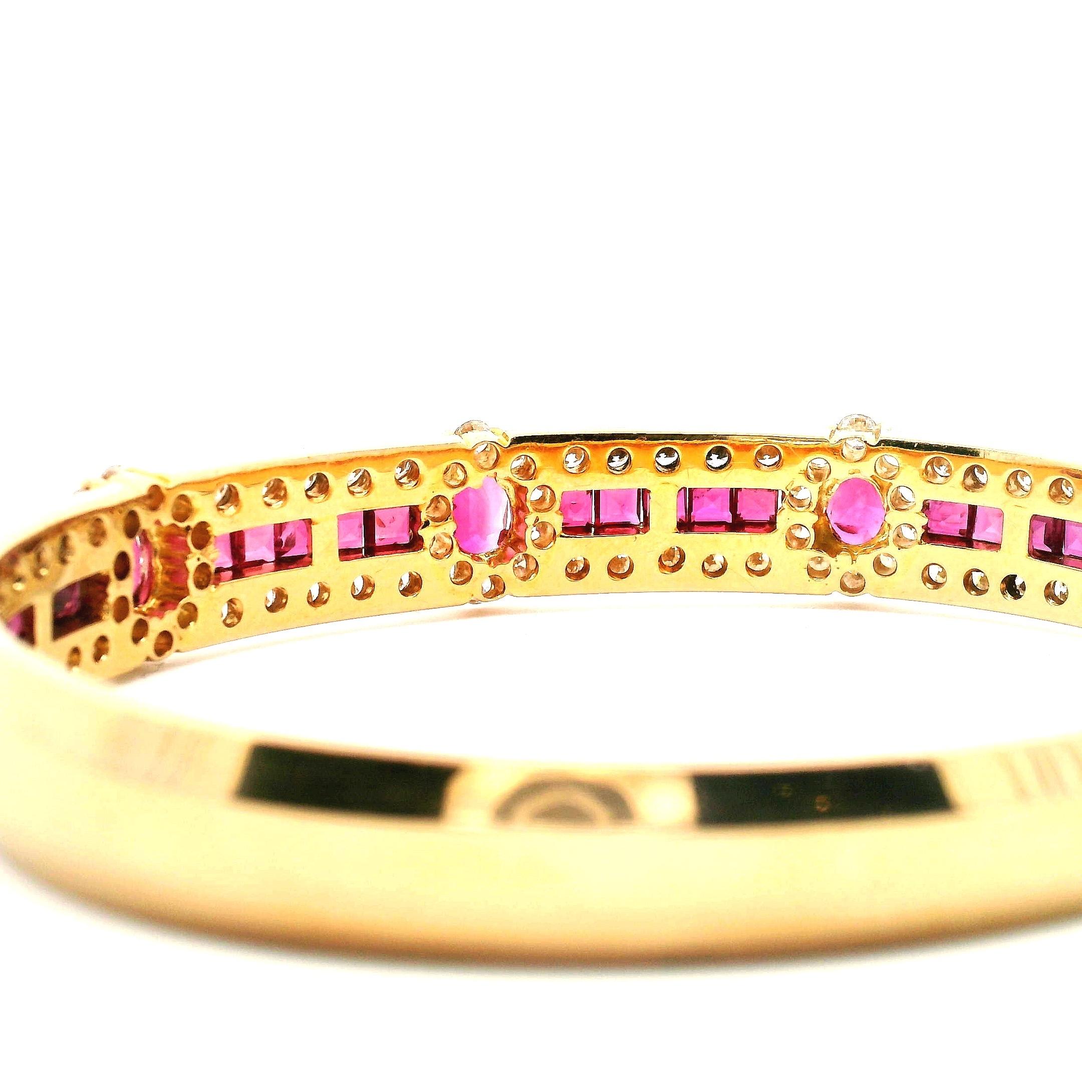 Bracciale con rubini e diamanti in vendita 1