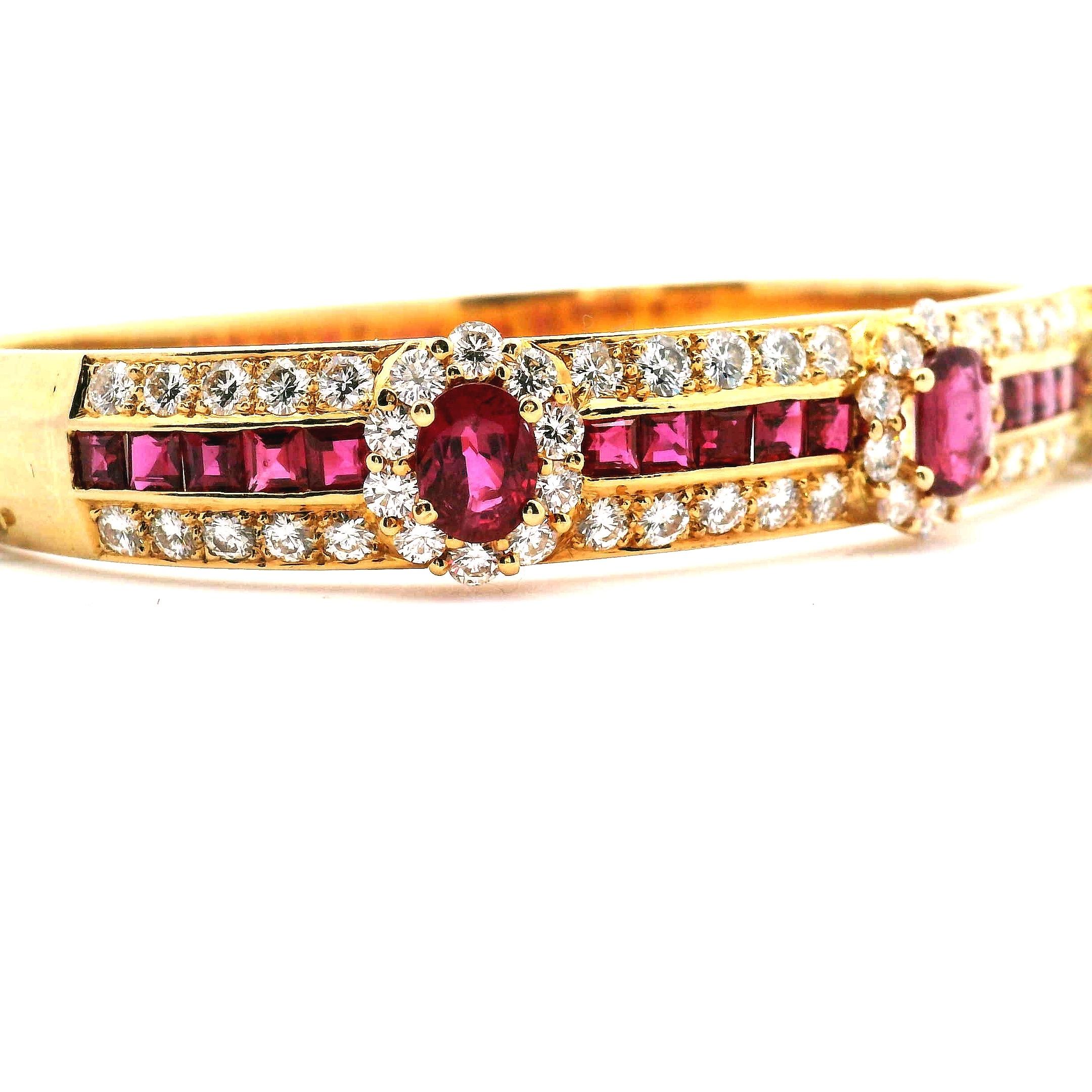 Bracciale con rubini e diamanti in vendita 4