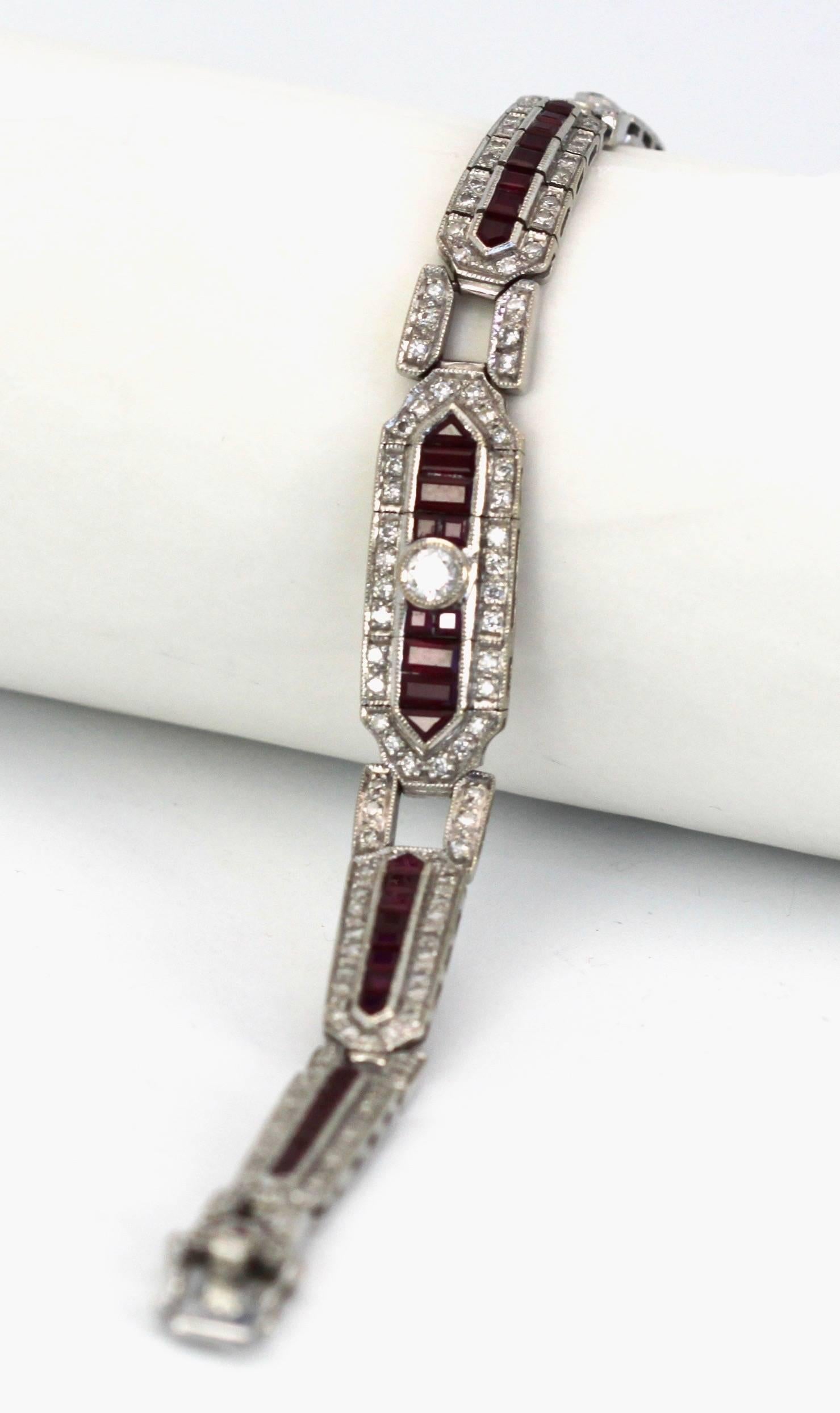 Ruby Diamond Bracelet 18K 1