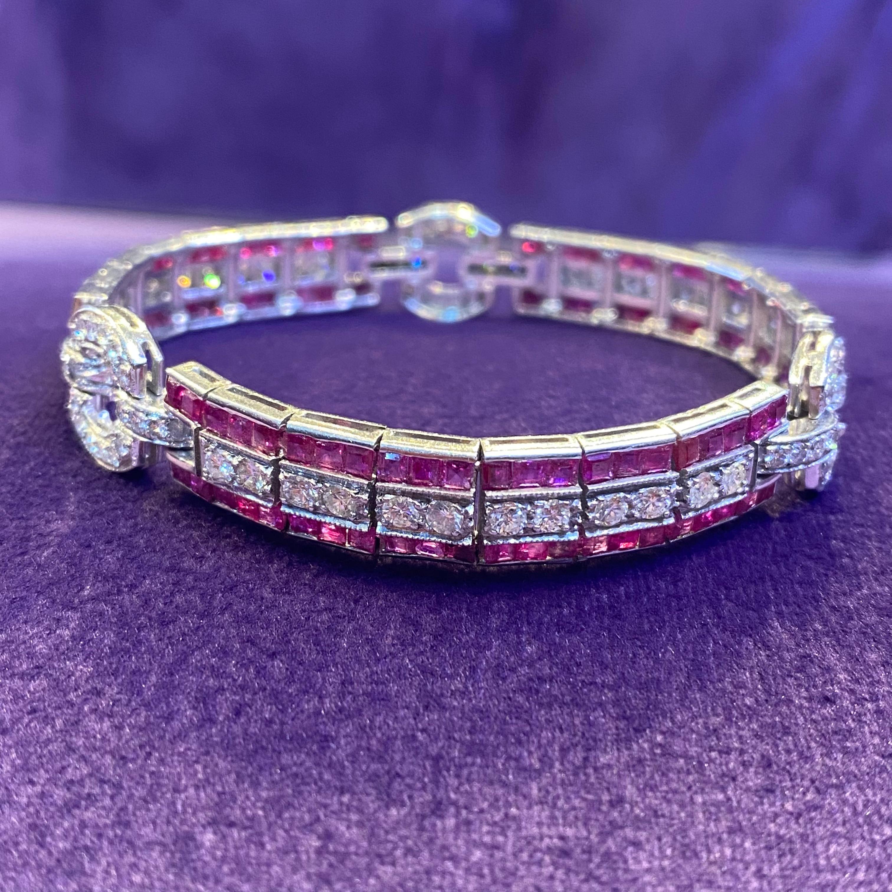 Ruby & Diamond Bracelet For Sale 3
