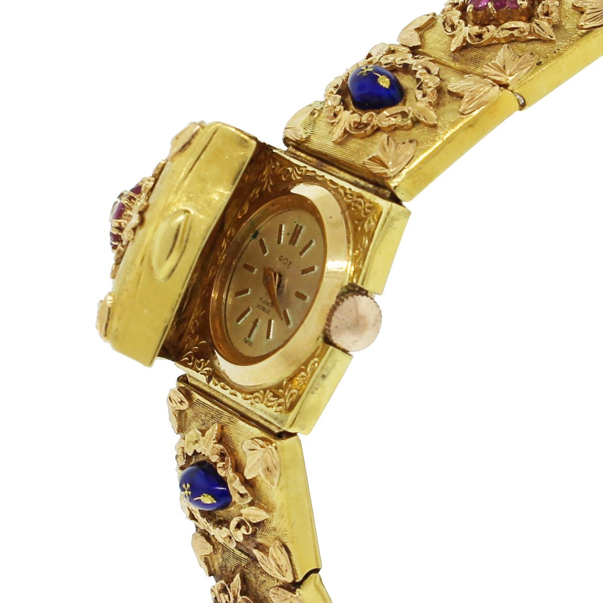 Women's Ruby Diamond Bracelet Watch