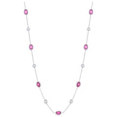 Collier en rubis et diamants au mètre