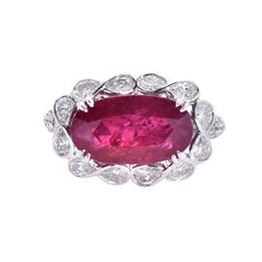 Ruby and Diamond Cocktail Ring