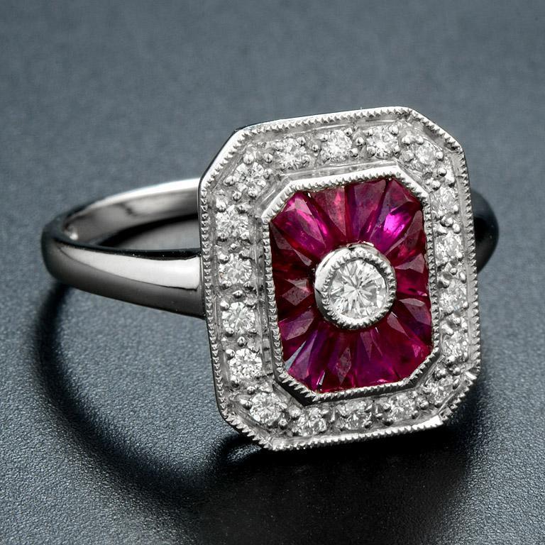 Ruby Diamond Cocktail Ring 3