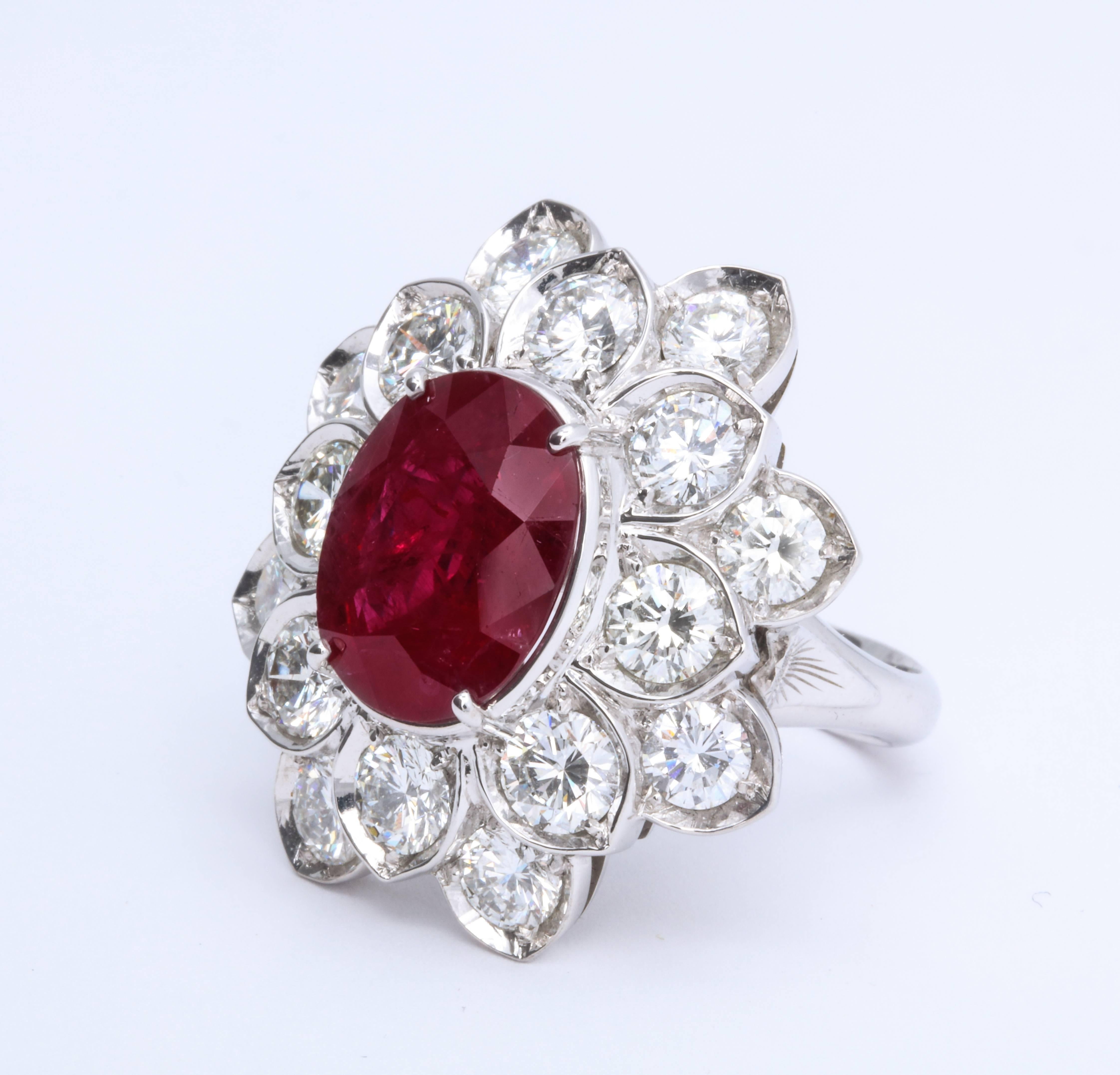 Ruby Diamond Cocktail Ring 1