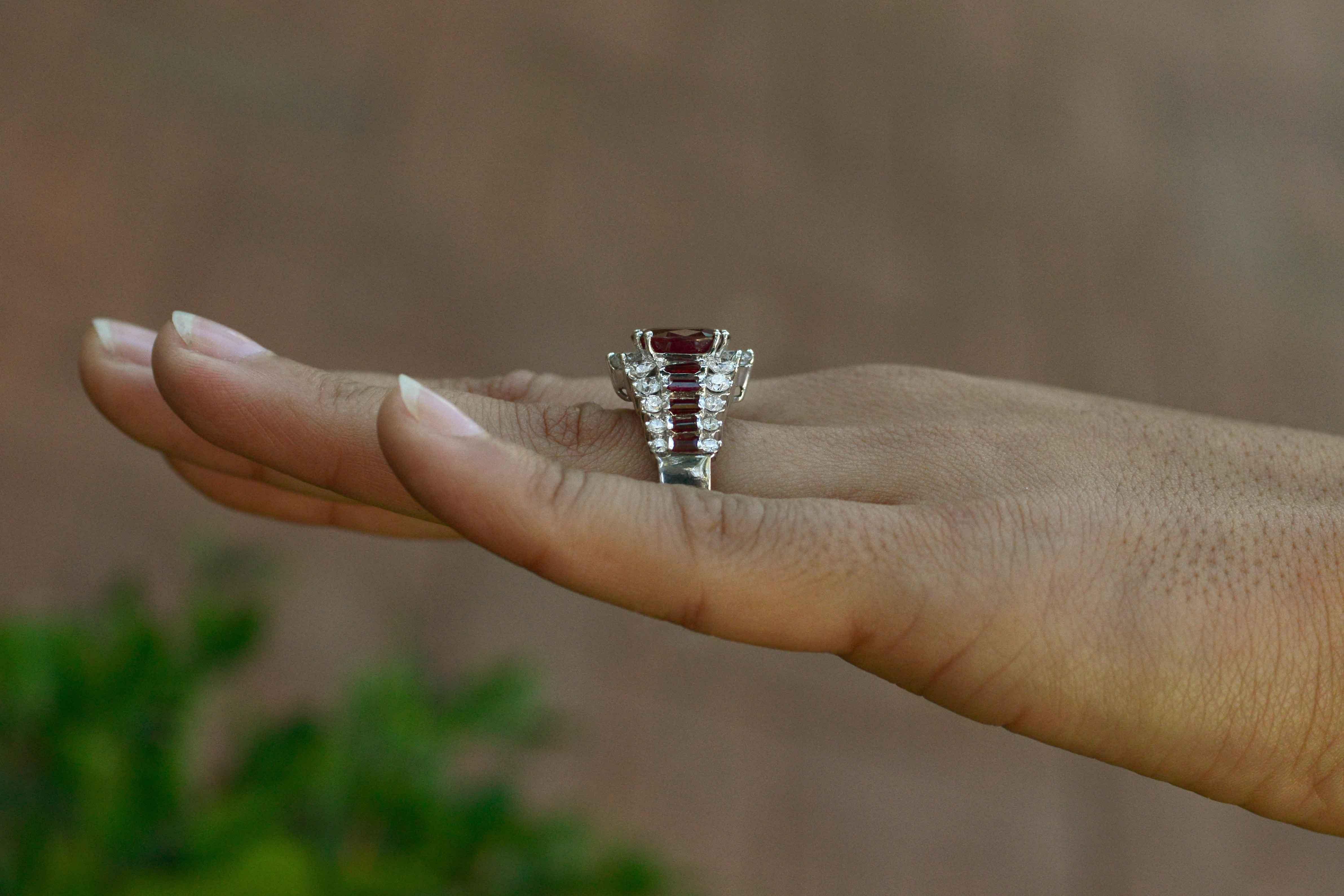 wide band ruby ring