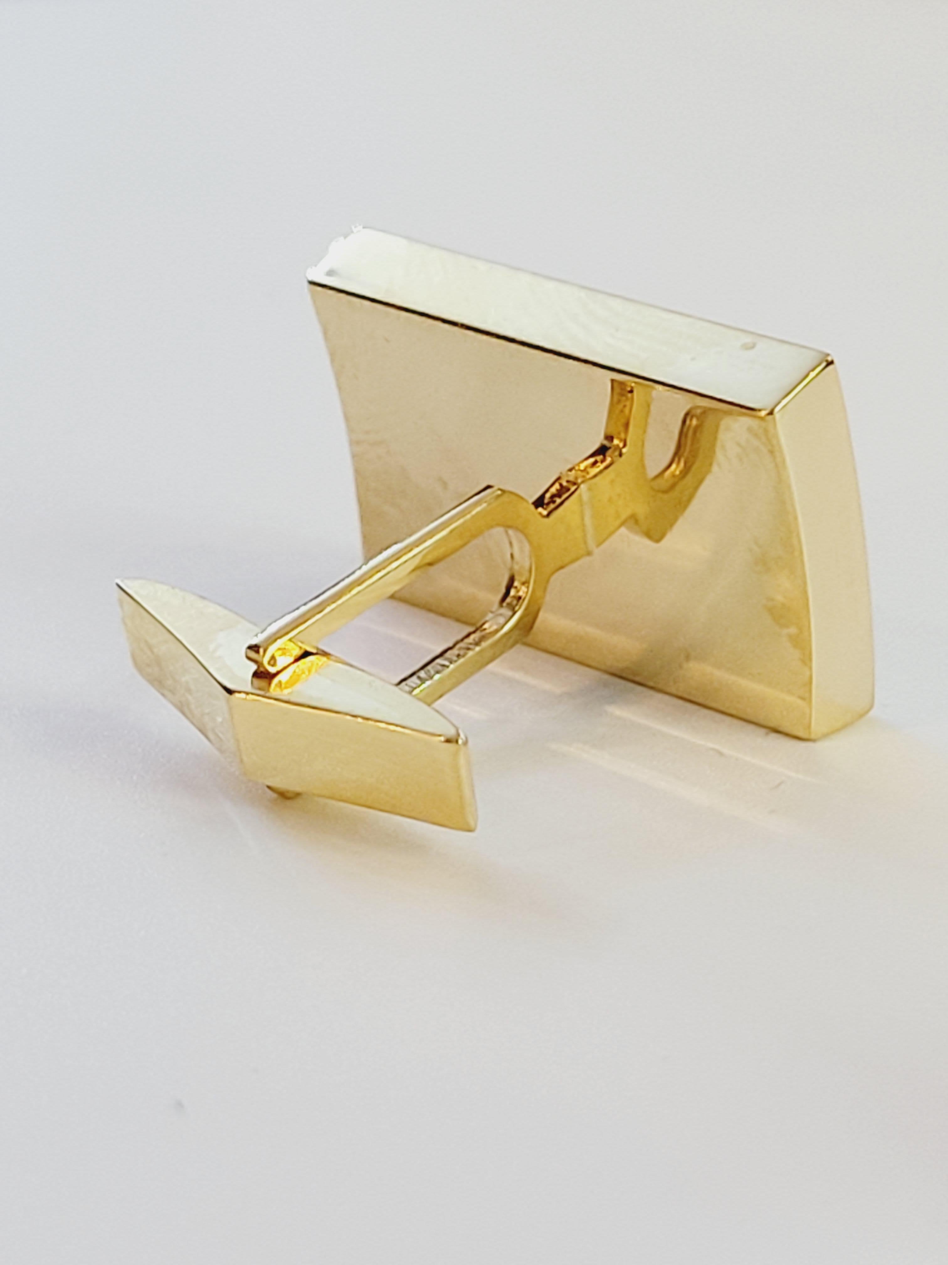 Rubin-Diamant-Manschettenknopf-Set 14Karat Gold (Brillantschliff) im Angebot