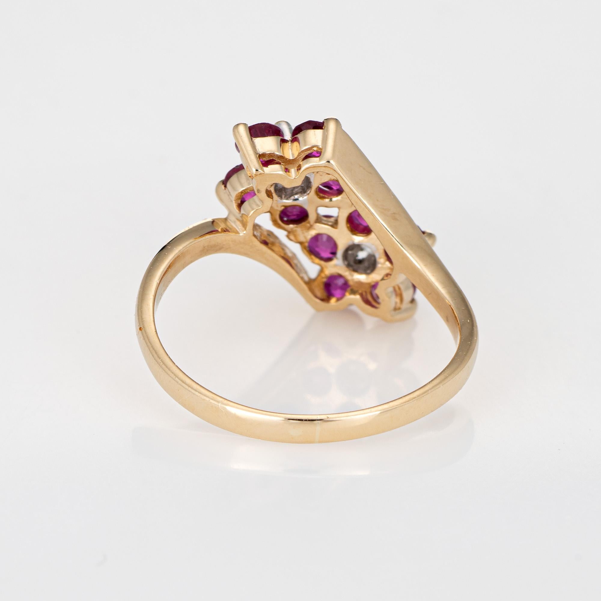 ruby flower ring gold
