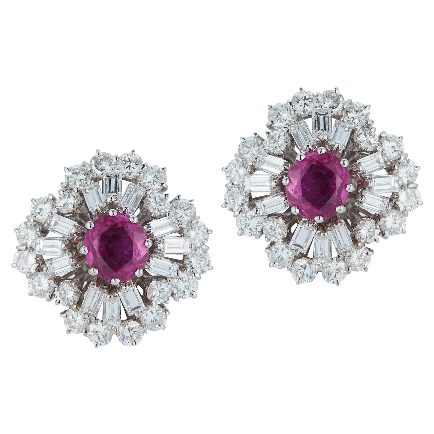 Ruby & Diamond Earrings